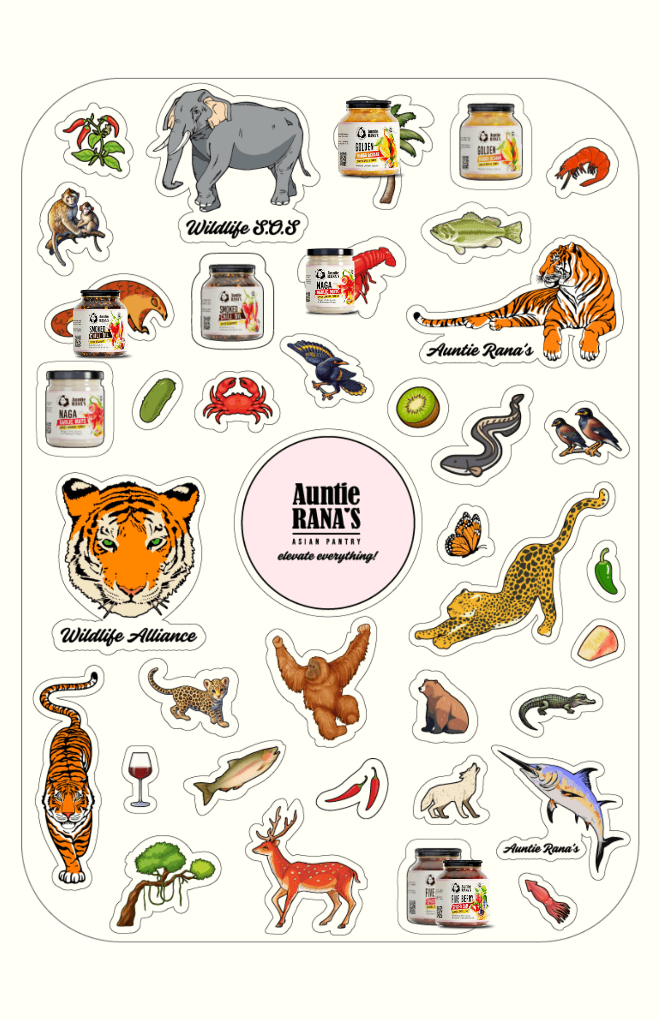 Wildlife Sticker Pack - Auntie Rana's