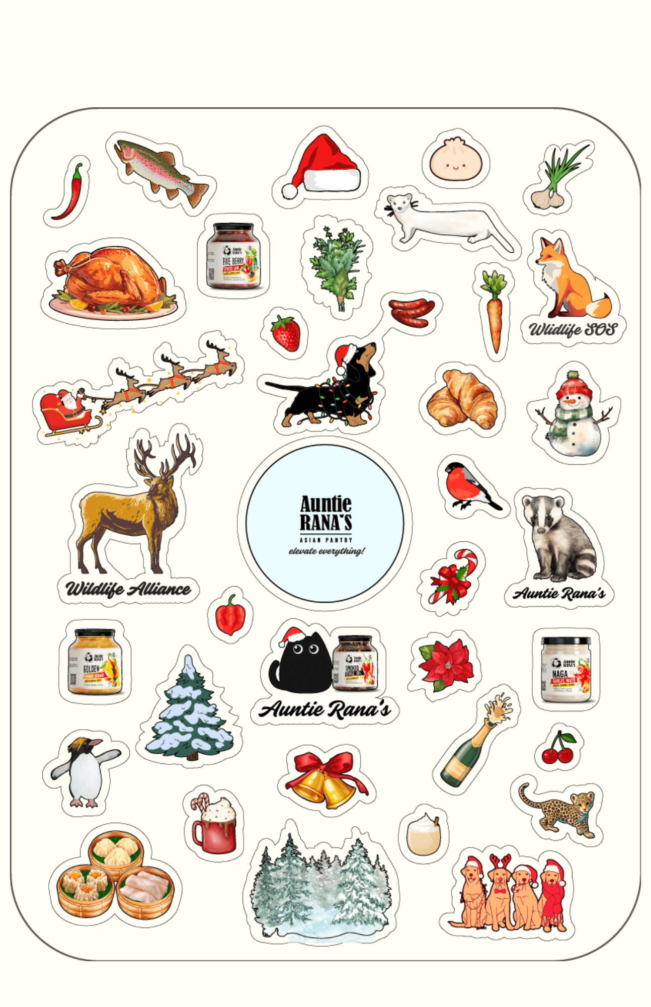 Holiday Sticker Pack - Auntie Rana's