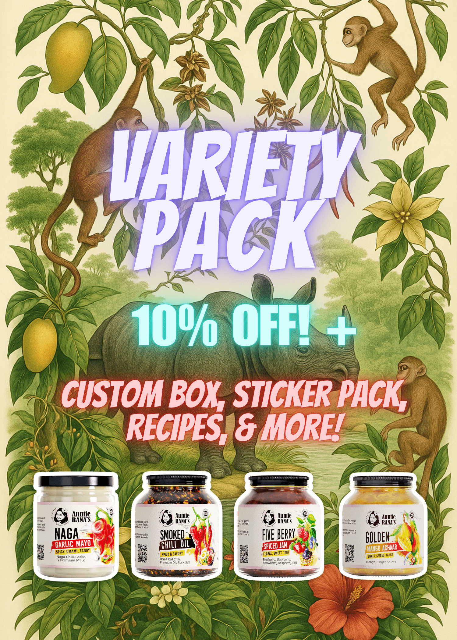 Variety 4 Pack - Auntie Rana's
