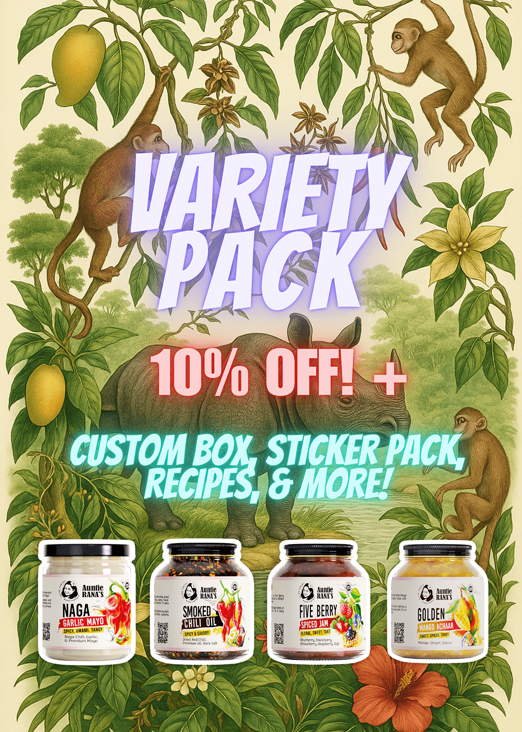 Variety 4 Pack - Auntie Rana's